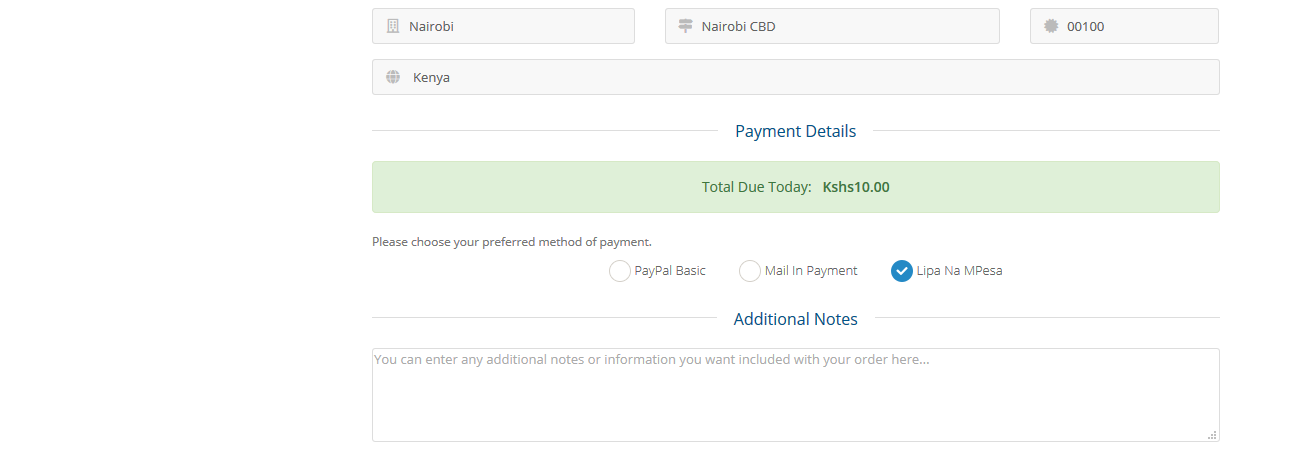 Add Mpesa payment gateway to WHMCS WEBSITES